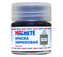 Краска акриловая MACHETE 10 мл,  (Черно-серый, мат)