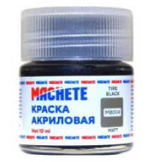 Краска акриловая MACHETE 10 мл,  (Черно-серый, мат)