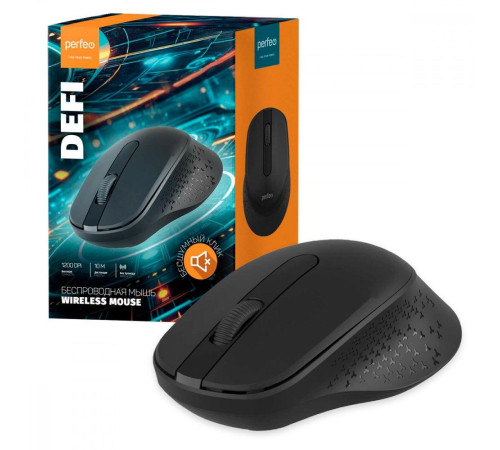 Мышь беспров. PERFEO "DEFI" USB черная 