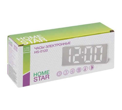 Часы-будильник HomeStar с подсветкой HS-0120 W
