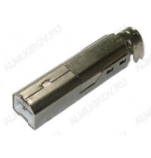 Разъем USB B-M штекер /металл/ пайка
