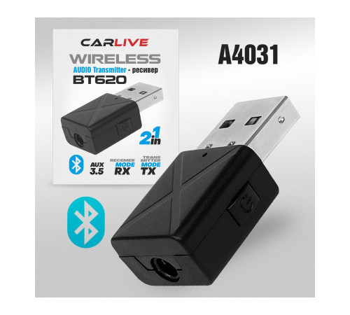 Адаптер Bluetooth BT620 USB /AUX/ черный
