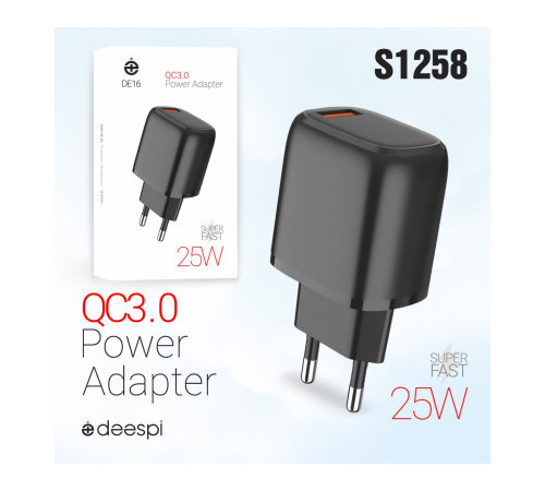 Зарядное уст-во сетевое DE16 25W deespi