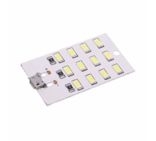 Модуль 12.св.диод. 5V micro USB 52x30мм.