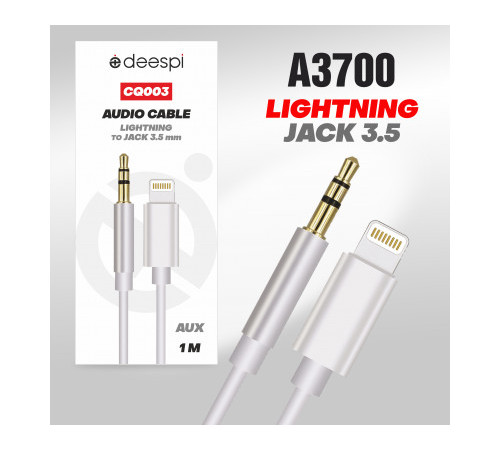 Кабель  Lightning-AUX  3.5мм /шт./1.0м deespi