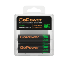 Аккумулятор GoPower AA 2200mAh Li-ion 1.5В. /2шт./